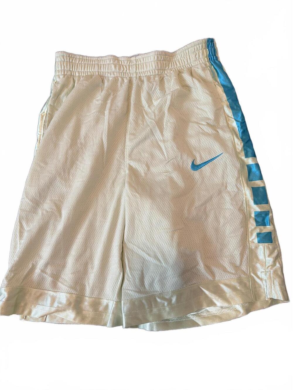 Nike Boys Dri-FIT Athletic Shorts XL Light Yellow Blue - Picture 1 of 3